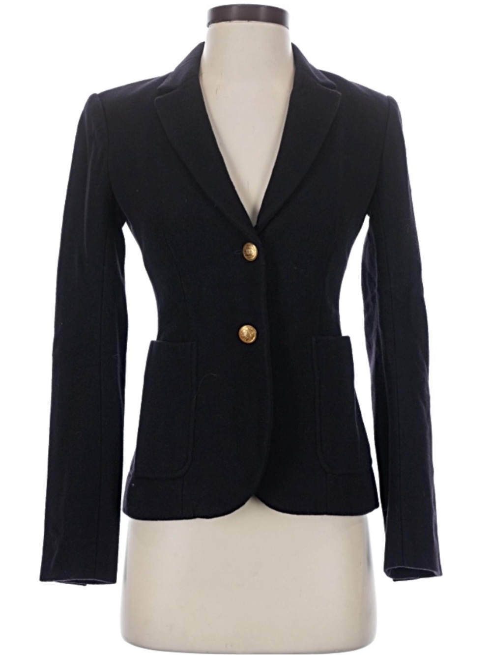 Talula wool cashmere blazer tailored fit gold lion crest buttons